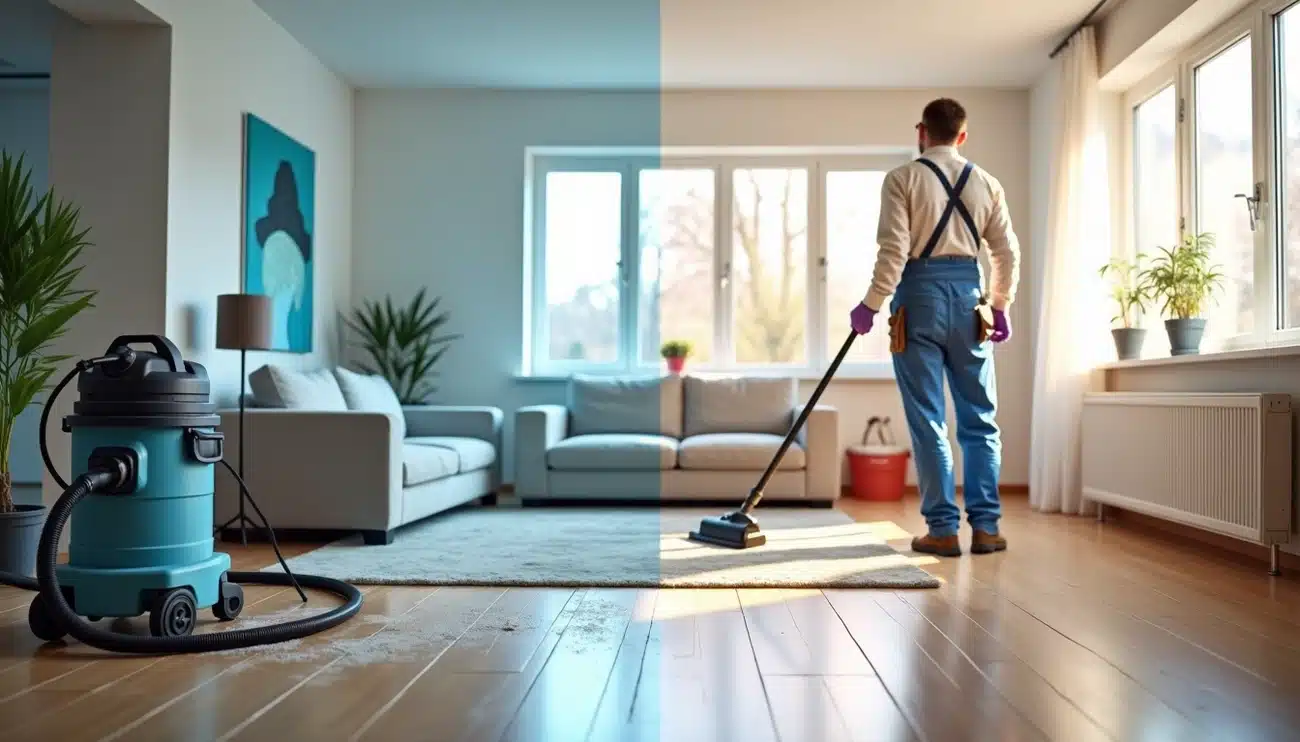 schoonmaak na verbouwing