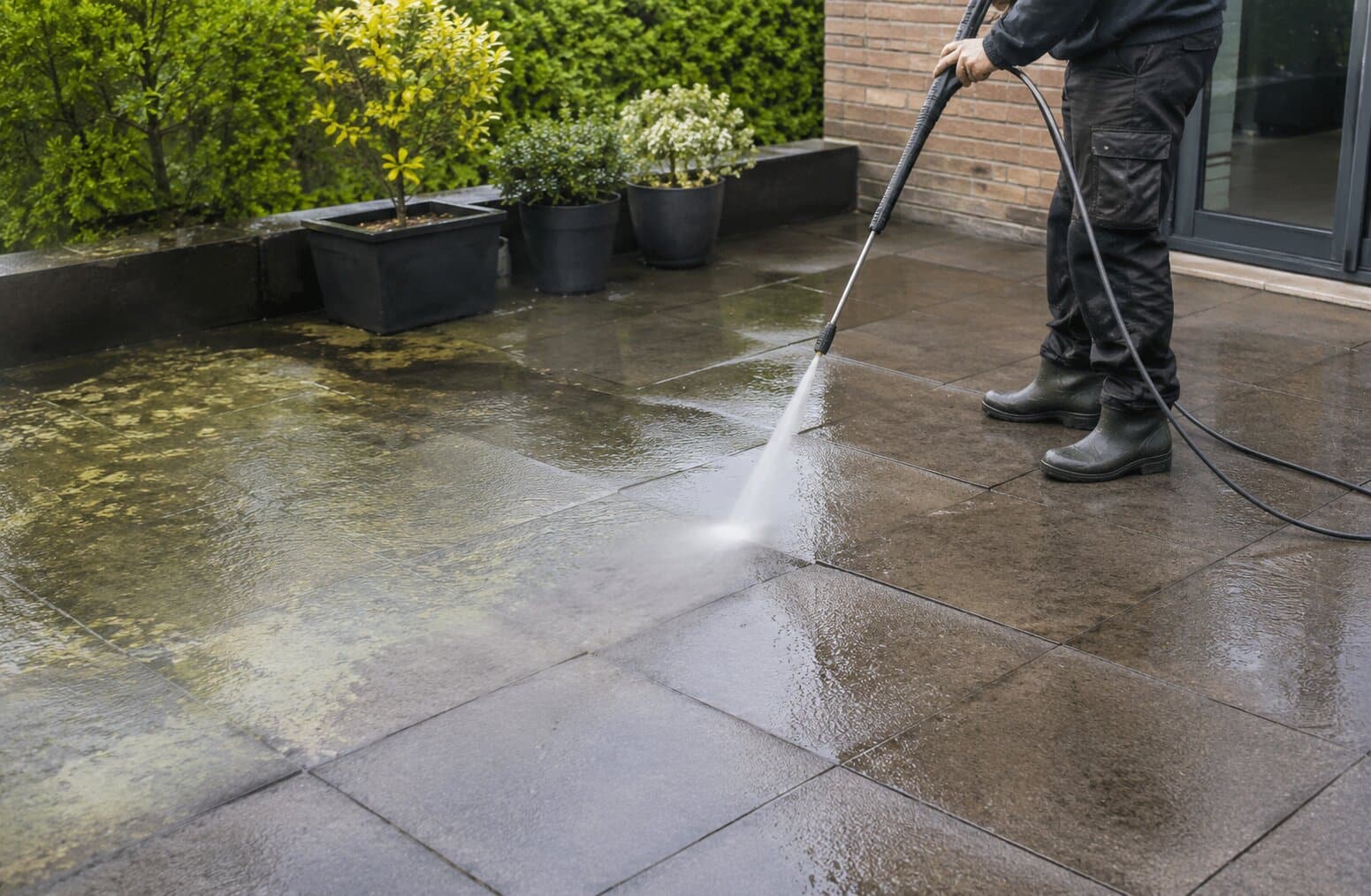 terrastegels reinigen